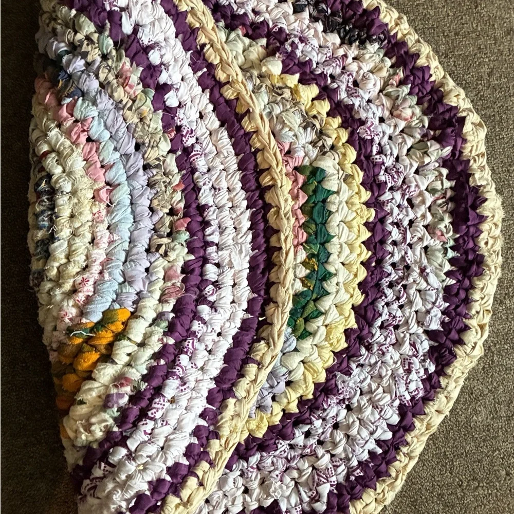 Hand Crafted Multicolor Round Door Mat